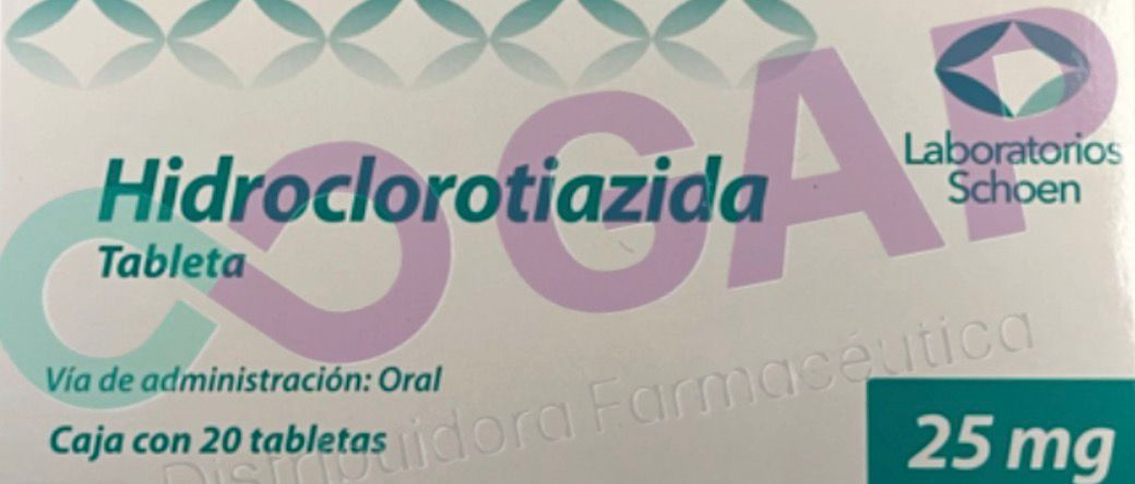 GE HIDROCLOROTIAZIDA 25 MG 20 TABLETAS