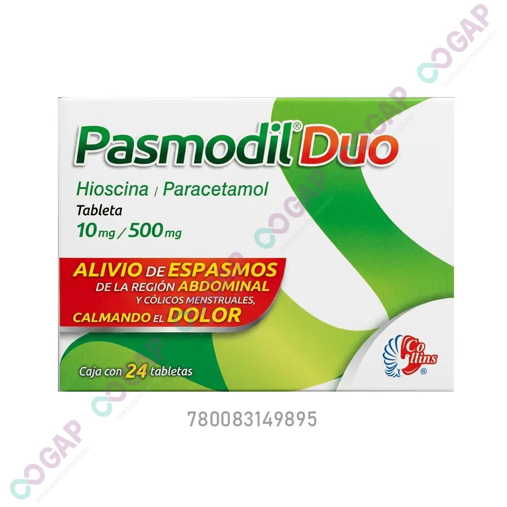 GE HIOSCINA/PARACETAMOL PASMODIL DUO 10/500MG 24 TABLETAS