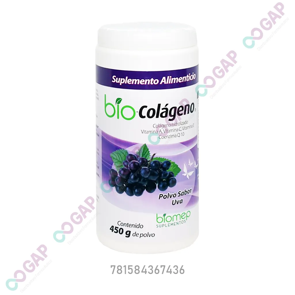BIO-COLAGENO POLVO SABOR UVA BOTE 450 G