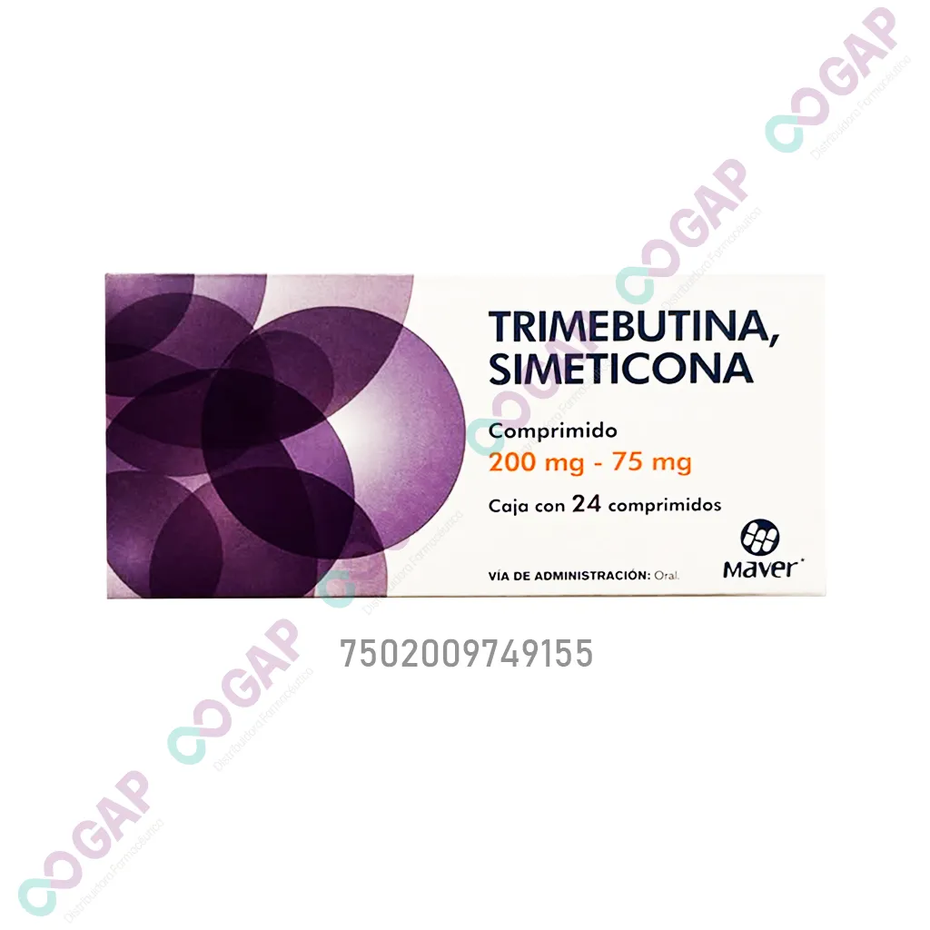 GE TRIMEBUTINA/SIMETICONA 200/75 MG C/24 COM MAVER