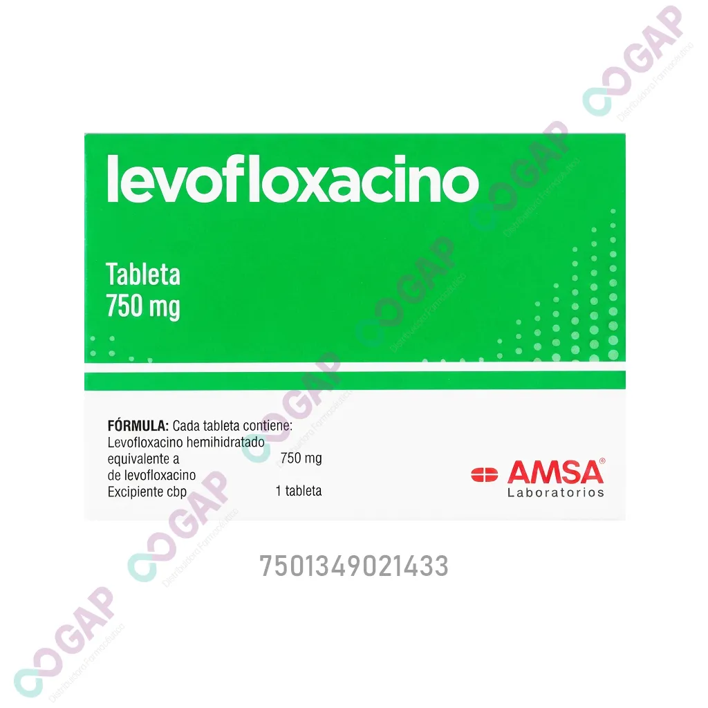 GE LEVOFLOXACINO 750MG C/7 TAB AMSA
