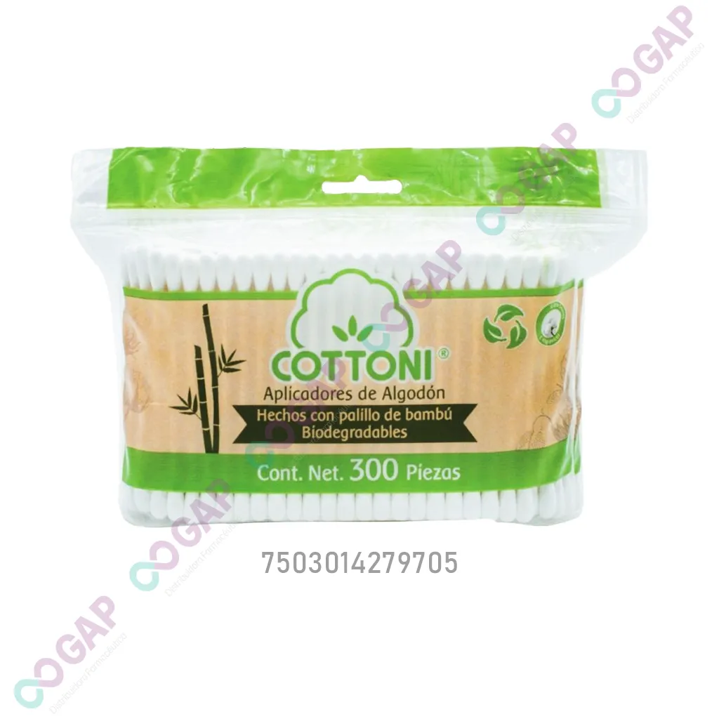 APLICADORES DE ALGODON COTTON BOLSA C/300 PZS