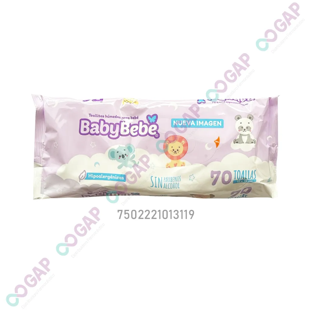 BABY BEBE TOALLITAS HUMEDAS C/70 PZS