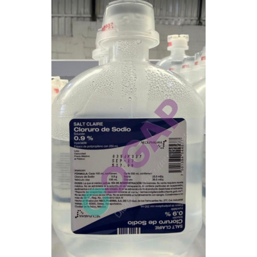 CLORURO DE SODIO SALT CLAIRE 0.9% SOL INY 250 ML