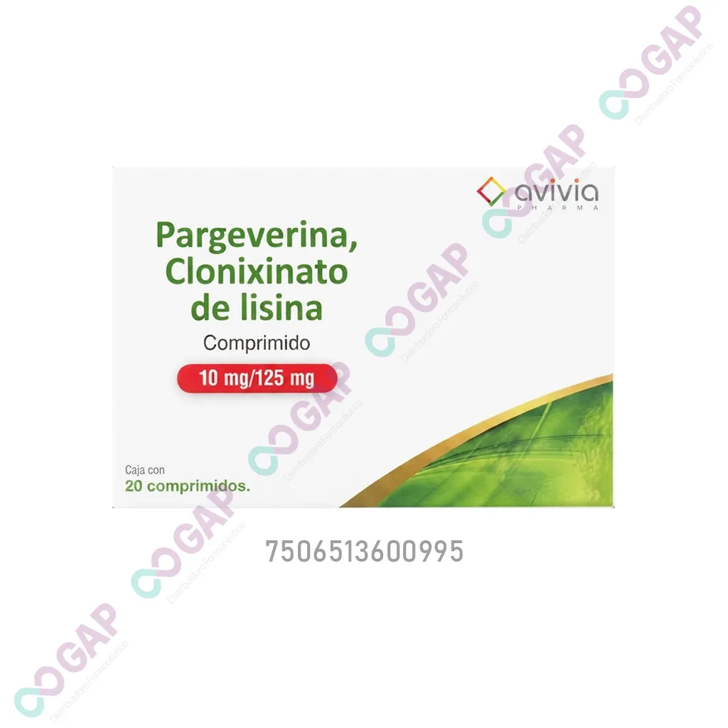 GE PARGEVERINA/CLONIXINATO DE LISINA 100MG/125MG C/20 COM AVIVIA