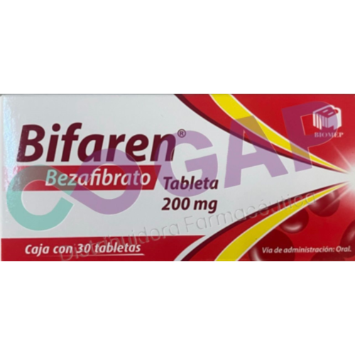 GE BEZAFIBRATO BIFAREN 200 MG 30 TABLETAS