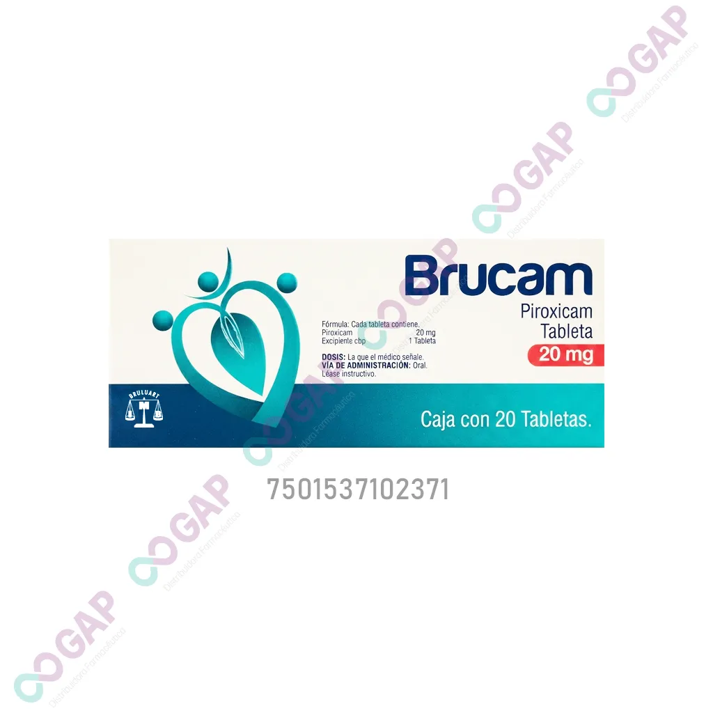 GE PIROXICAM BRUCAM 20 MG 20 TABLETAS