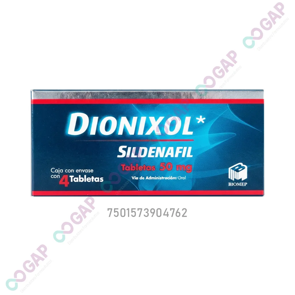 GE SILDENAFIL DIONIXOL 50 MG 4 TABLETAS