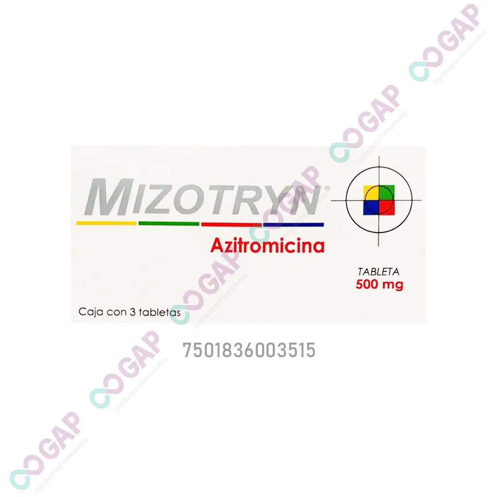 GE AZITROMICINA MIZOTRYN 500 MG 3 TABLETAS