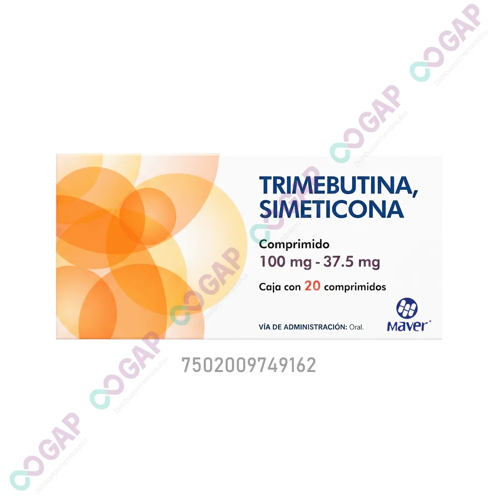 GE TRIMEBUTINA/SIMETICONA 100MG/37.5MG C/20 COMP MAVER
