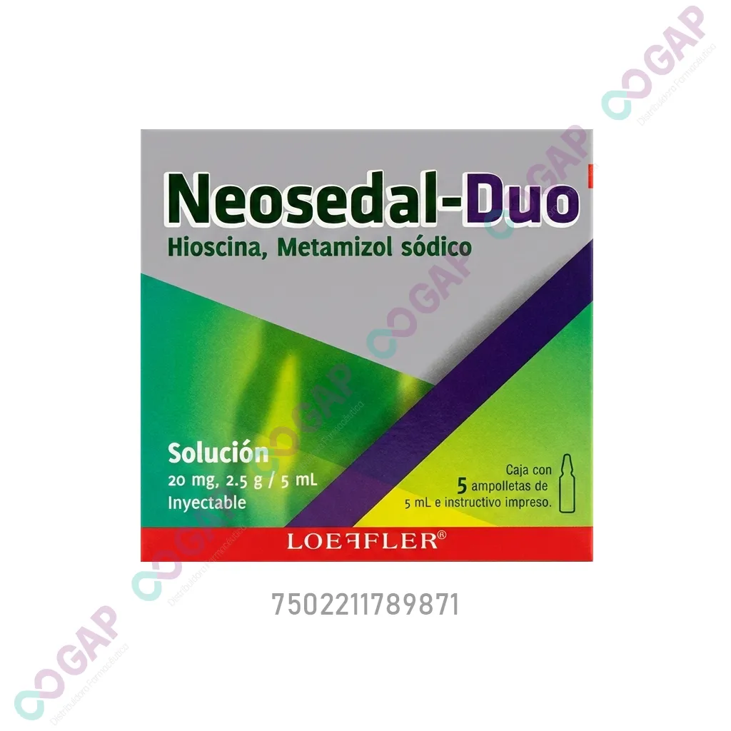 GE HIOSCINA/METAMIZOL SODICO 20MG/2.5G/5ML C/ 5 AMP NEOSEDAL-DUO