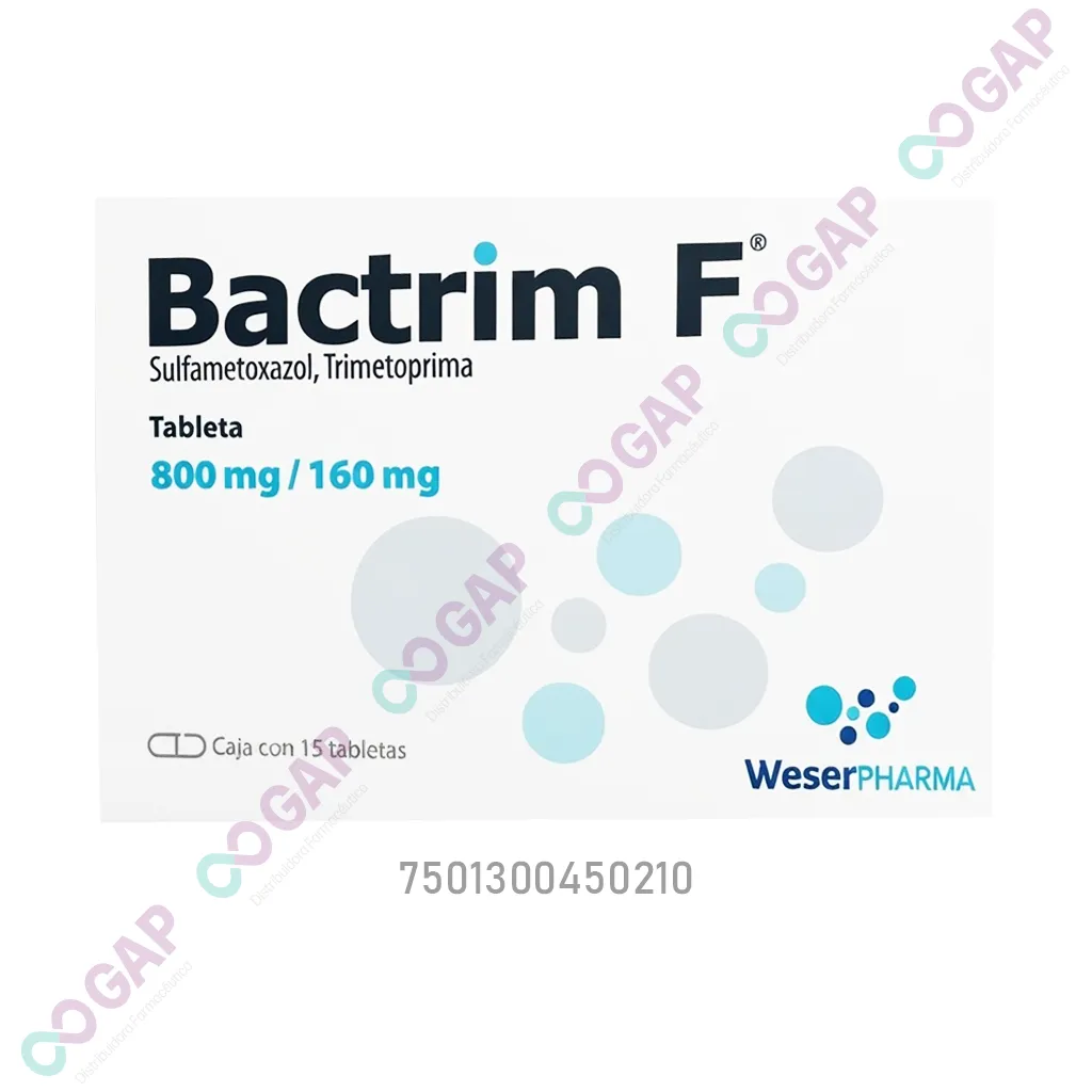 BACTRIM F 800MG/160MG C/15 TAB