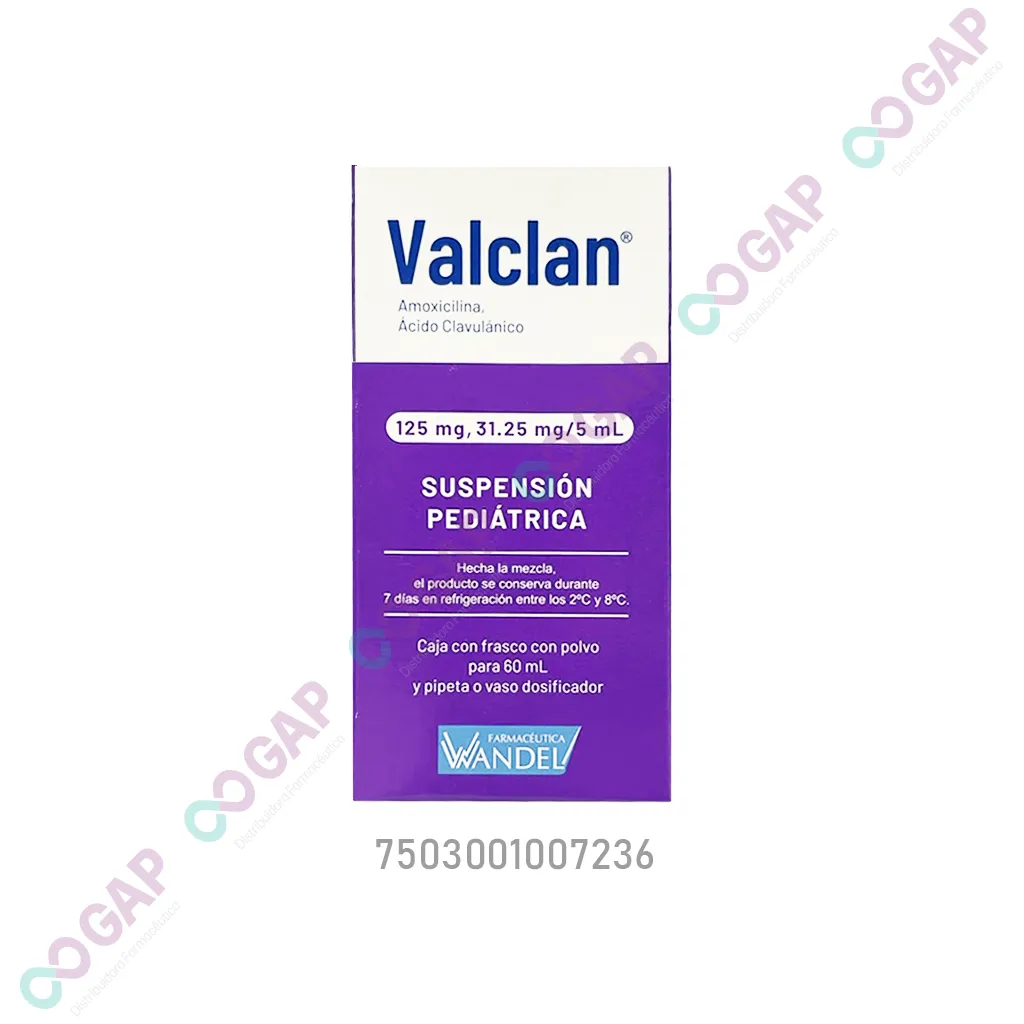 GE AMOXICILINA AC CLAVULANICO 125MG/31.25MG/5ML 60ML VALCLAN