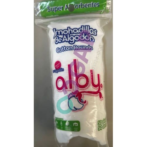 ALMOHADILLAS DE ALGODON ALBY PADS C/50 PZAS