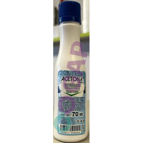 ACETONA QUITA ESMALTE SANAX FCO 70 ML