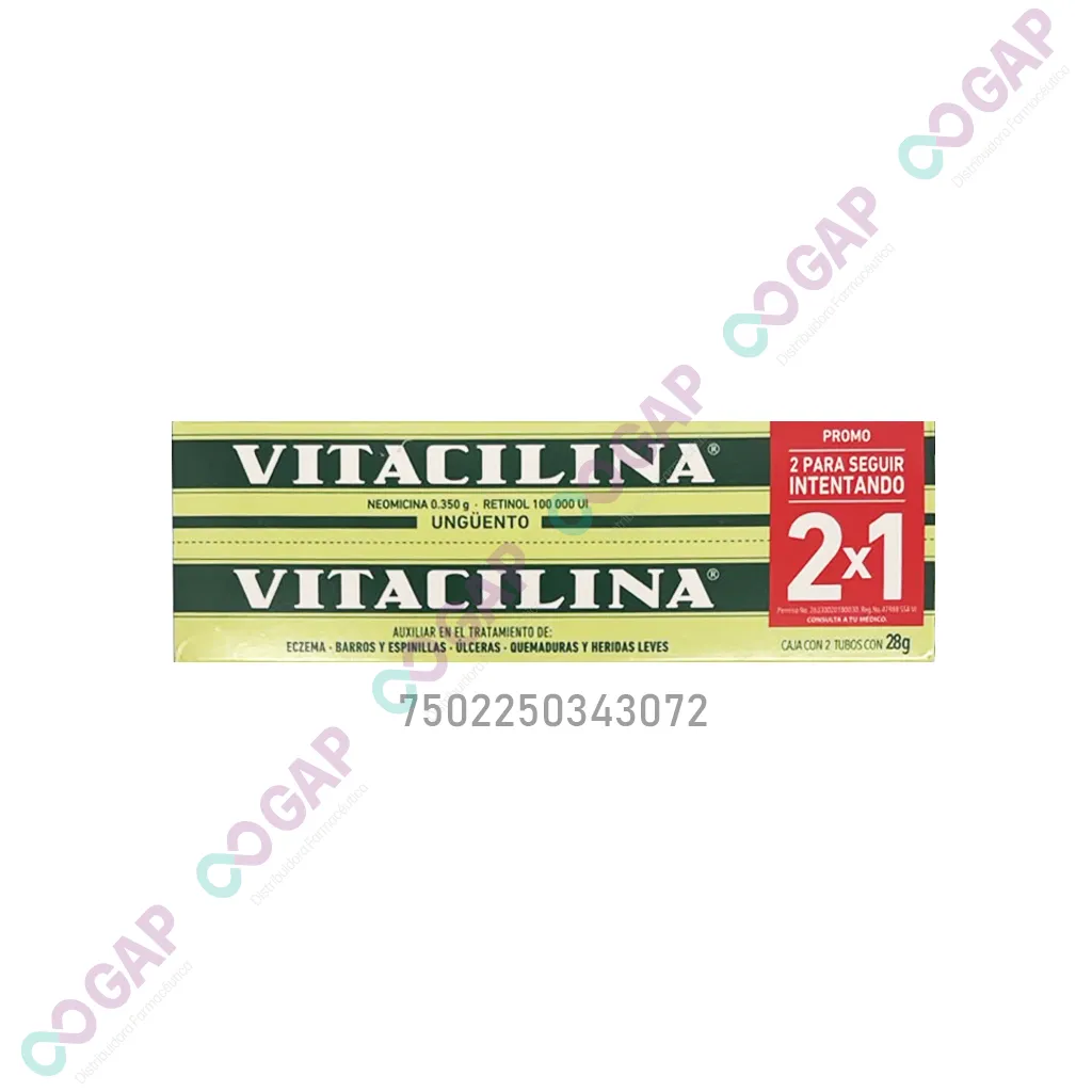 VITACILINA PROMO 2X1 CAJA C/2 TUBOS DE 28 G
