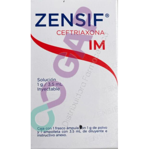 GE CEFTRIAXONA ZENSIF SOL INY I.M. 1G/3.5ML 1 G