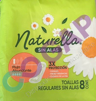 TOALLAS SANITARIAS NATURELLA REGULARES S/ALAS C/8PZS