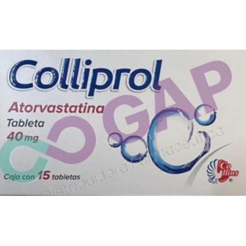 GE ATORVASTATINA COLLIPROL 40 MG 15 TABLETAS