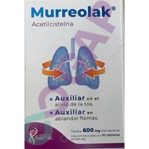 GE ACETILCISTEINA 600MG TAB EFERVECENTE MURREOLAK
