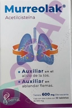 GE ACETILCISTEINA MURREOLAK 600 MG 10 TAB