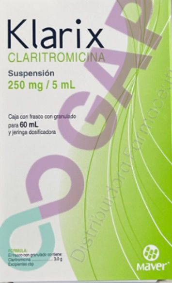 GE CLARITROMICINA KLARIX 250MG/5ML FCO 60 ML