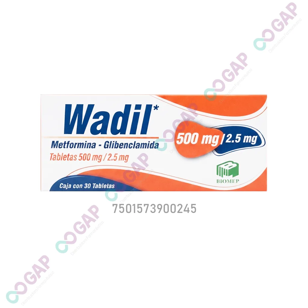 METFORMINA/GLIBENCLAMIDA 500/ 2.5MG WADIL