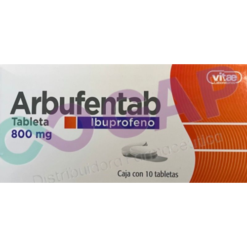 GE IBUPROFENO ARBUFENTAB 800 MG 10 TABLETAS