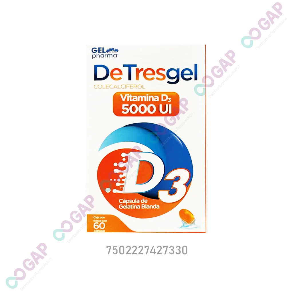 GE VITAMINA D3 DETRESGEL 5000UI 60 CAPSULAS