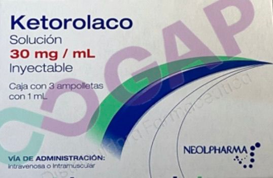 KETOROLACO NEOLPHARMA SOL INY 30 MG C/3 AMP 1 ML