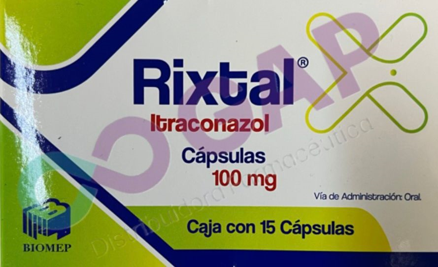 GE ITRACONAZOL RIXTAL 100 MG 15 CAPSULAS
