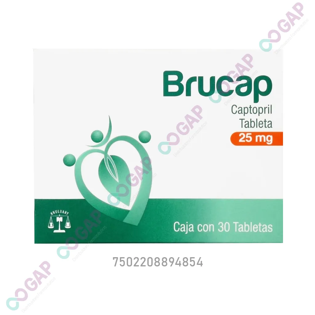CAPTOPRIL BRUCAP 25MG 30 TABLETAS