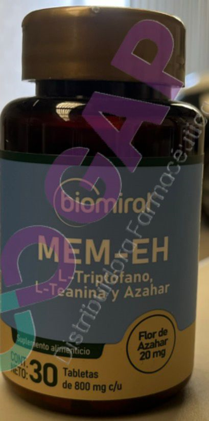 MEM-EH LTRIPTOFANOL/LTEANINA/AZAHAR 800MG 30 TAB