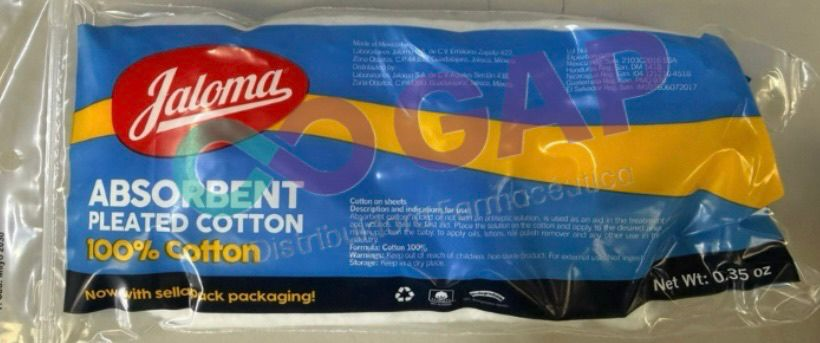 ALGODON ABSOR PLISADO JALOMA BOLSA C/25G