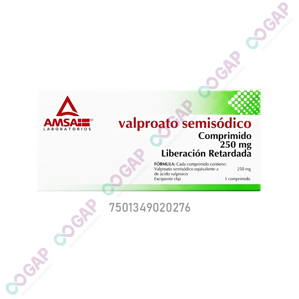 GE VALPROATO SEMISODICO 250MG L/RETARDADA C/30 COMP AMSA